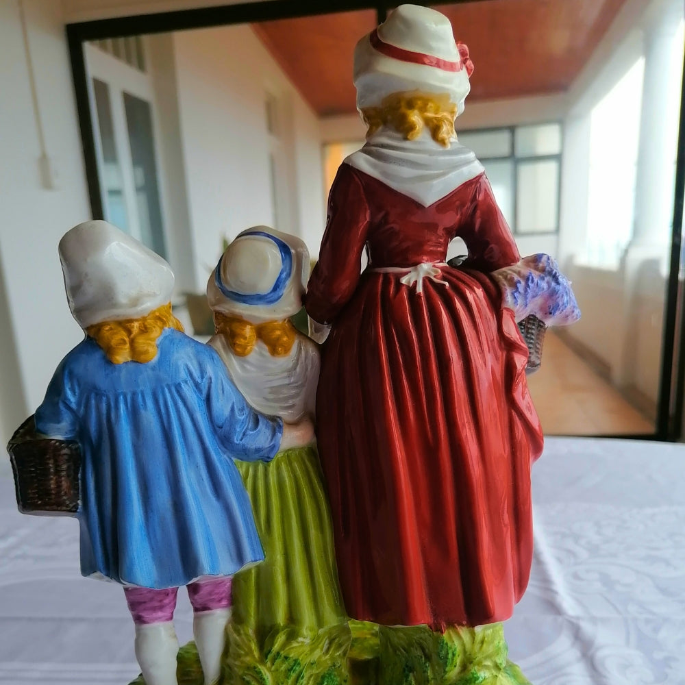 Dresden Porcelain Figurine 'Lavender Sellers' | Yardley's English Lavender Advertising Statue, Early 20th Century
